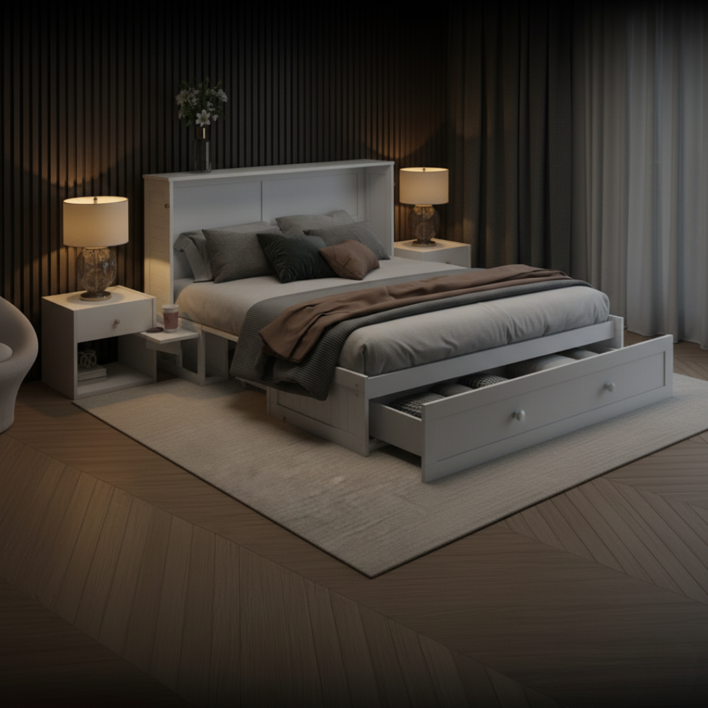 Lit escamotable avec rangement intégré – Oslo