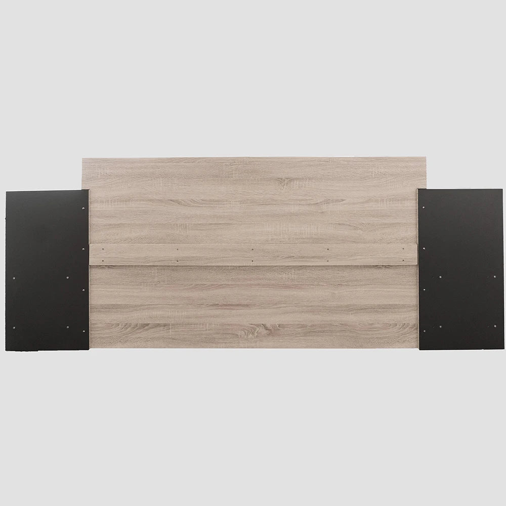 Lit double avec rangement 160x200 cm chêne – Sonoma